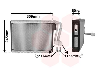 VAN WEZEL Испаритель, кондиционер 0600V440